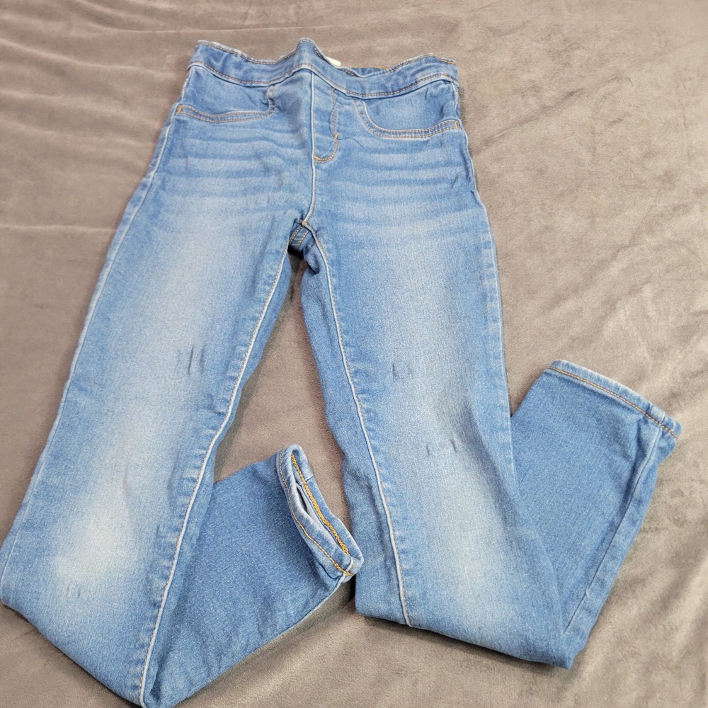 Levis Kids Pull On Jeggings Light Wash Blue Skinny Adjustable Waist Size 7β REG